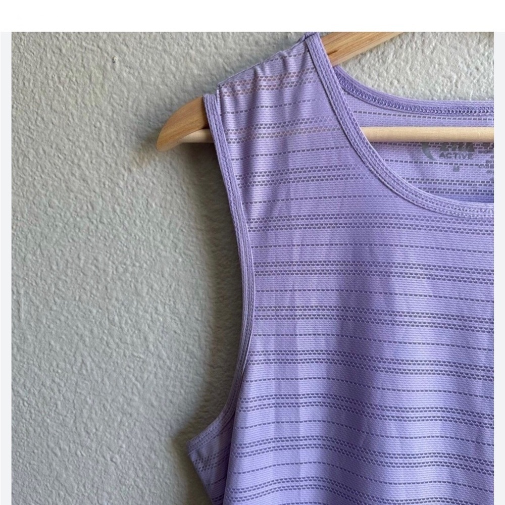 ZYIA Active Lavender Purple Luxe Muscle Sleeveless Relaxed Fit Tank Top Size XXL - Picture 5 of 9